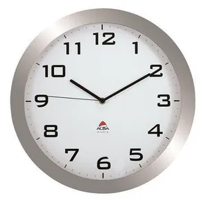 Nástenné hodiny Horissimo, 38 cm, ALBA, strieborné